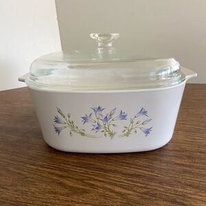RARE FIND Vintage Corningware Blue Dusk Corn Flower Pattern 5 liter Casserole